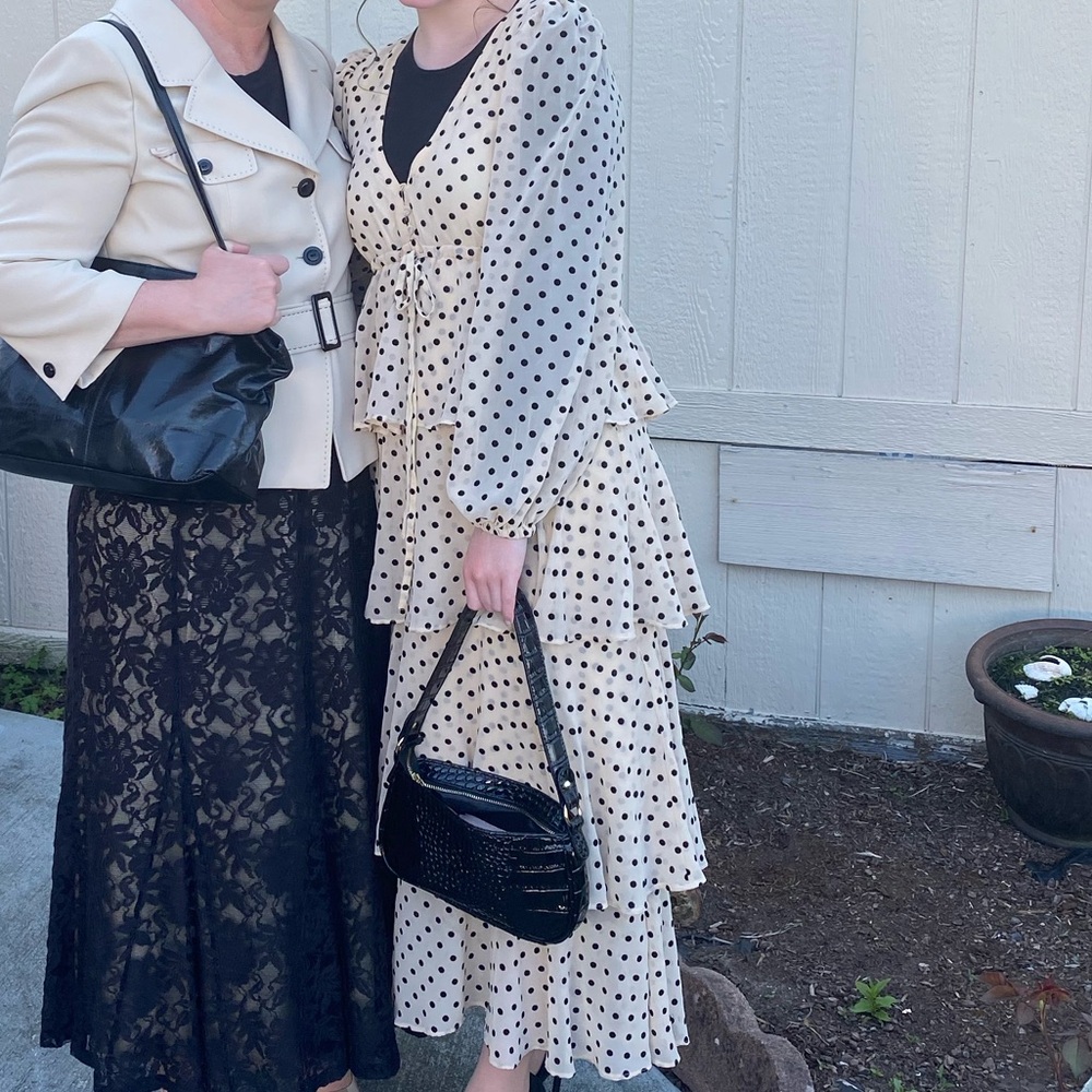 Zara Polka Dot Tiered Dress - Picture 9 of 9